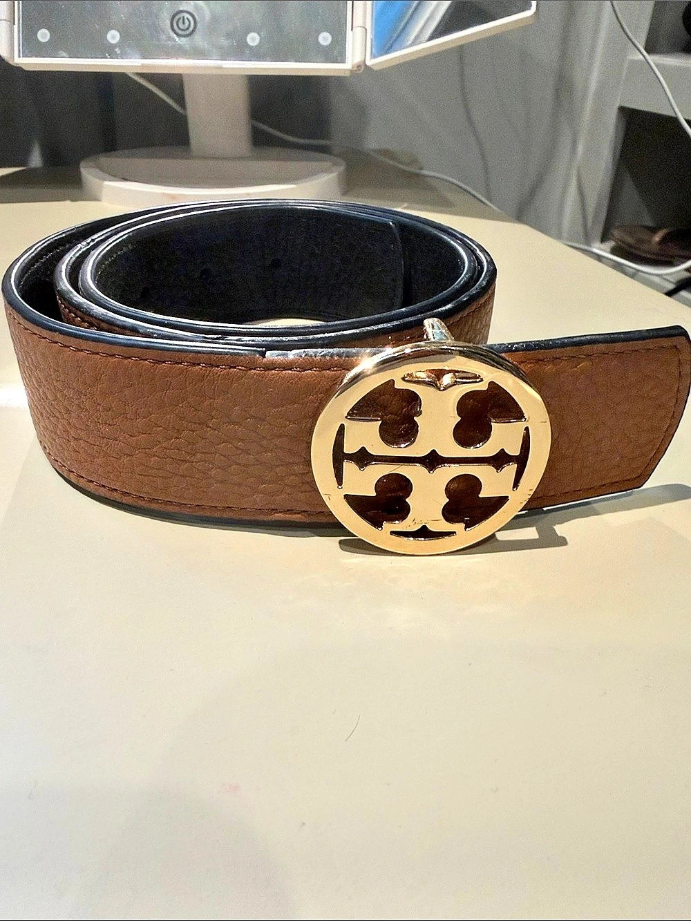 Tory Burch Miller Reversible Belt Brown & Black